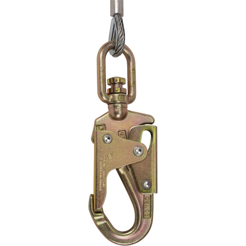 SRL-73302-40LE Cordage de s&eacute;curit&eacute; autor&eacute;tractable, 40', Acier galvanis&eacute;, Pivotant Nuna Depot Inc.