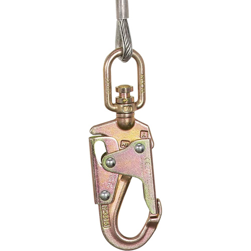 SRL-73302-60LE Self-Retracting Lifeline, 60', Galvanized Steel, Swivel Nuna Depot Inc.
