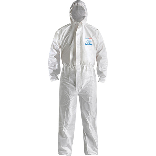 CoverMe XP1800  Type 5/6 Coveralls with Hood, Medium, White, Microporous Nuna Depot Inc.