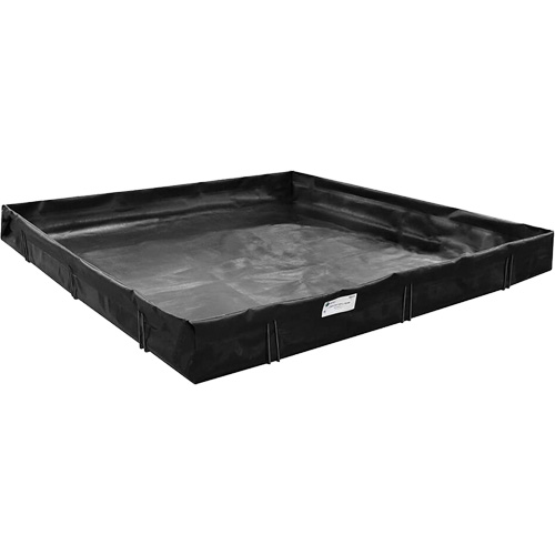 Berme de confinement des d&eacute;versements, Capacit&eacute; 3740 gal. US, 50' la x 10' lo x 1" h, Support en L Nuna Depot Inc.