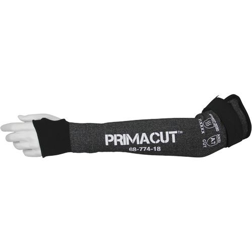 Manchette r&eacute;sistante &agrave; la coupe PrimaCut 68-774, PEHP, 18", ASTM ANSI niveau A7/EN 388 niveau F, Gris Nuna Depot Inc.