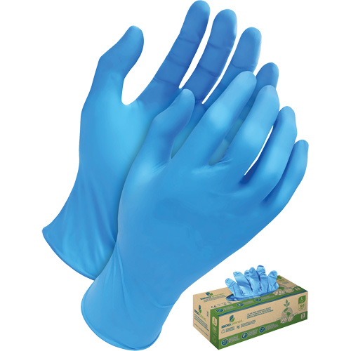Tri-Polymer Disposable Gloves, Small, Polyethylene, 5-mil, Powder-Free, Blue Nuna Depot Inc.