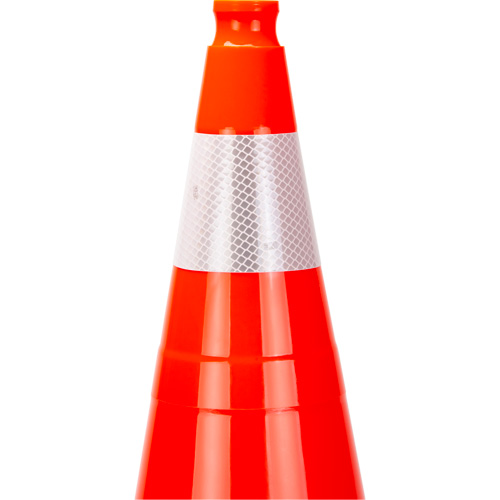 C&ocirc;ne de signalisation de premi&egrave;re qualit&eacute;, 28", Orange, Bande(s) r&eacute;fl&eacute;chissante(s) 4" Nuna Depot Inc.