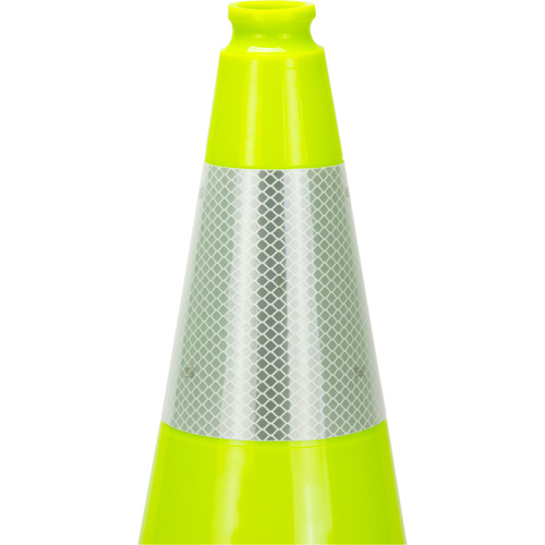 Premium Traffic Cone, 18", Lime Green, 6" Reflective Collar(s) Nuna Depot Inc.