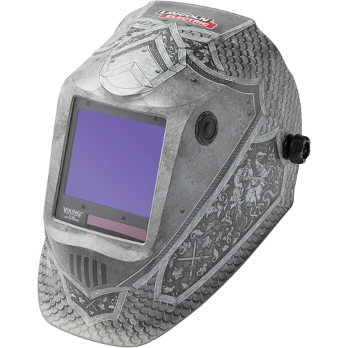 VIKING 3350 Medieval&reg; Welding Helmet, 3.74" L x 3.34" W View Area, 5 - 13 Shade Range Nuna Depot Inc.