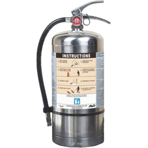 Extincteur pour la protection contre l'incendie de pile Lithium-ion, AVD, Capacit&eacute; 6 L Nuna Depot Inc.