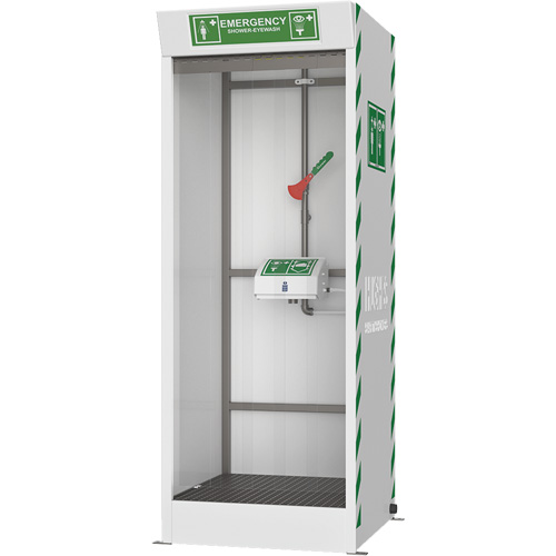Cabine de douche d'urgence et douche oculaire/faciale couvert Nuna Depot Inc.