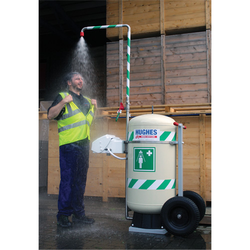 Douche d'urgence mobile et ind&eacute;pendant avec douche oculaire et faciale, Capacit&eacute; 30 gal., Conformit&eacute; Aucune Nuna Depot Inc.