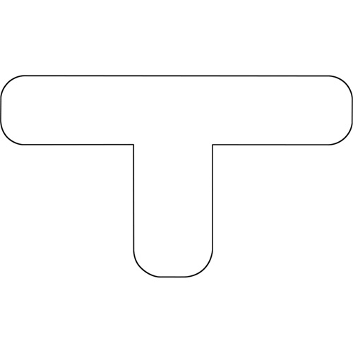 Formes pour le marquage des planchers, T, 9,5" lo x 6,5" la, Blanc, Vinyle Nuna Depot Inc.