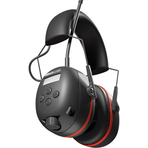 &eacute;couteurs AM/ FM Air Defender noir & Rouge, Style Bandeau, 24 dB Nuna Depot Inc.