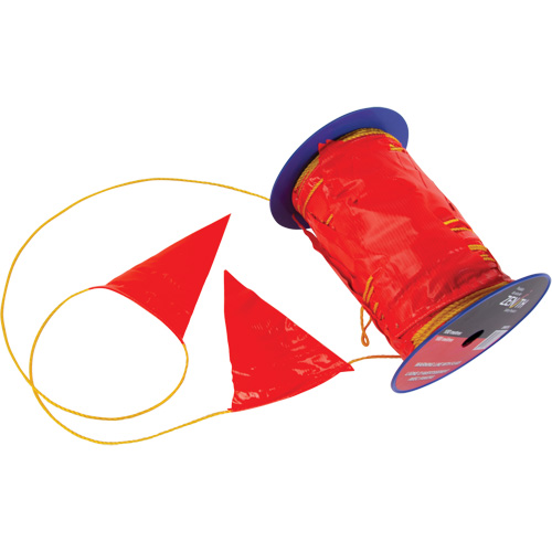 Warning Line with Flags, 328' L, Orange/Yellow Nuna Depot Inc.