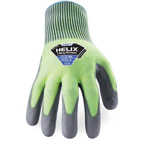 Helix&reg; 2057 Abrasion- & Cut-Resistant Gloves, Size 6/X-Small, 13 Gauge, Polyurethane Coated, HPPE Shell, ASTM ANSI Level A4/EN 388 Level C Nuna Depot Inc.