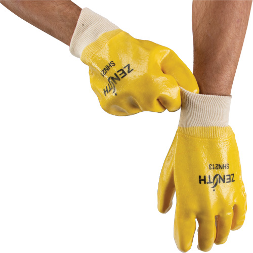 Gants &agrave; fini rugueux et r&eacute;sistants aux produits chimiques, Taille 9, 10" lo, PVC, Doublure en Interlock, 47-mil Nuna Depot Inc.