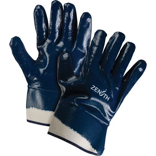 Gants &agrave; poignet de s&eacute;curit&eacute; de poids lourd, 11/2T-Grand, R&ecirc;vetement Nitrile, Enveloppe en Coton Nuna Depot Inc.