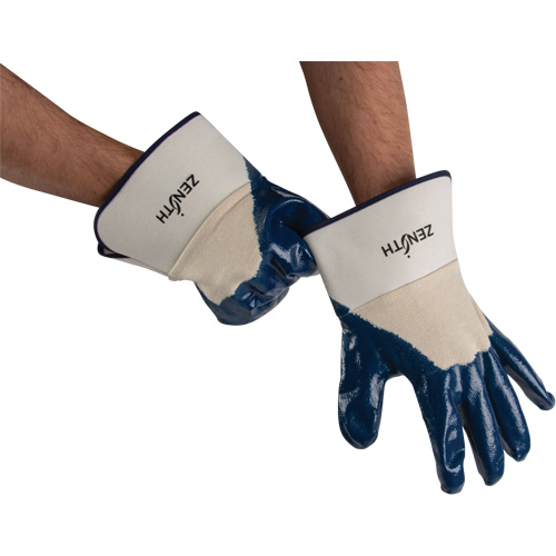 Gants &agrave; poignet de s&eacute;curit&eacute; de poids lourd, 11/2T-Grand, R&ecirc;vetement Nitrile, Enveloppe en Coton Nuna Depot Inc.