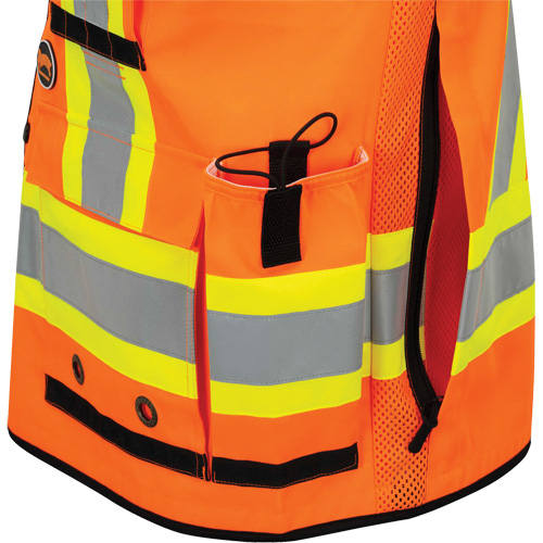 6680 High-Visibility Antimicrobial Mesh-Back Surveyor Vest, High Visibility Orange, Small, Polyester Nuna Depot Inc.