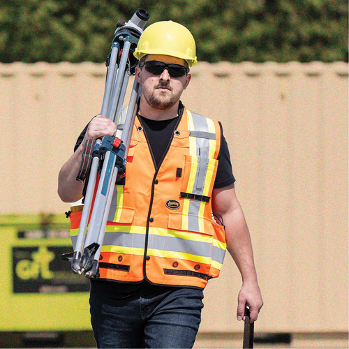 6680 High-Visibility Antimicrobial Mesh-Back Surveyor Vest, High Visibility Orange, Small, Polyester Nuna Depot Inc.