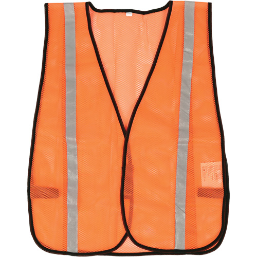 Veste de s&eacute;curit&eacute; &agrave; mailles compacte, Orange haute visibilit&eacute;, Polyester Nuna Depot Inc.