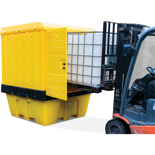 Palette contre les d&eacute;versements &agrave; GRV avec couvercle dur, 70" lo x 70" la x 90" h, Capacit&eacute; de charge 1135 lb Nuna Depot Inc.