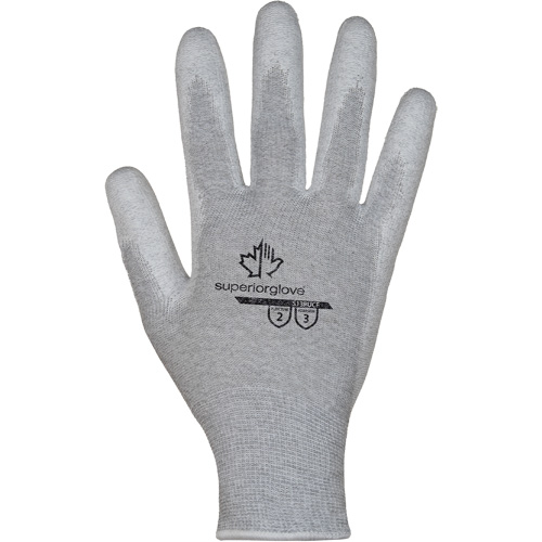 Gants blancs KnitActiv dissipatifs &eacute;lectrostatiques et peu pelucheux, 5, R&ecirc;vetement Polyur&eacute;thane, Calibre 13, Enveloppe en Nylon/Coton Nuna Depot Inc.