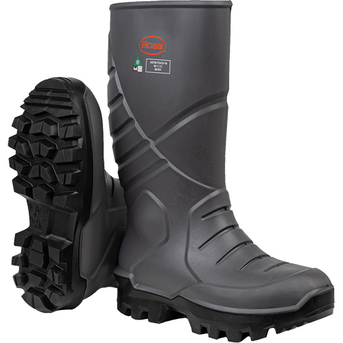 Boss&reg; Footwear Full Safety Boot with Midsole & Internal Met Guard, Thermal Polyurethane, Steel Toe, Puncture Resistant Sole, Size 6 Nuna Depot Inc.
