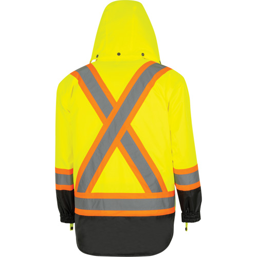 Parka de s&eacute;curit&eacute; d'hiver imperm&eacute;able 7-en-1 5057 Pioneer Yukon, Polyester, Noir/Jaune lime haute visibilit&eacute;, T-petit Nuna Depot Inc.