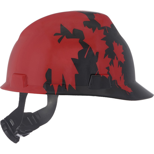 Specialty V-Gard&reg; Hard Hat, Ratchet Suspension, Black/Red Nuna Depot Inc.
