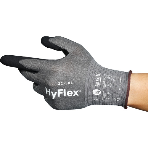 HyFlex&reg; 11-581 Ultra-Lightweight Industrial Gloves, 6, 21 Gauge, Nitrile Coated, ASTM ANSI Level A6 Nuna Depot Inc.