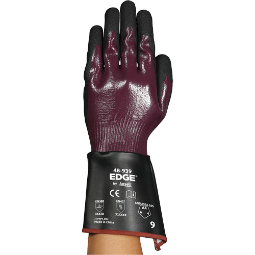Gants &agrave; manchette 48-939 EDGE, 6, Calibre 13, Rev&ecirc;tement Nitrile, ASTM ANSI niveau A4 Nuna Depot Inc.
