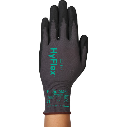 Gants Hyflex 11-844, 2T-petit/5, Calibre 15, Rev&ecirc;tement Mousse de nitrile, ASTM ANSI niveau A1/EN 388 niveau 1/EN 388 niveau A Nuna Depot Inc.