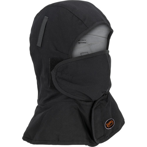 Doublure matelass&eacute;e ignifug&eacute;e Pioneer 765A pour casque de s&eacute;curit&eacute; avec un long cou et embout buccal amovible, Noir/Gris, Coton/FR-Tech/Modacrylique/Nylon Nuna Depot Inc.