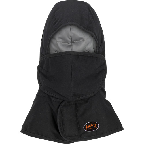 Doublure matelass&eacute;e ignifug&eacute;e Pioneer 765A pour casque de s&eacute;curit&eacute; avec un long cou et embout buccal amovible, Noir/Gris, Coton/FR-Tech/Modacrylique/Nylon Nuna Depot Inc.