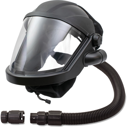 Masque respiratoire &agrave; adduction d'air avec adaptateur de d&eacute;bit MAXSHIELD, Universel, Pi&egrave;ce faciale Nuna Depot Inc.