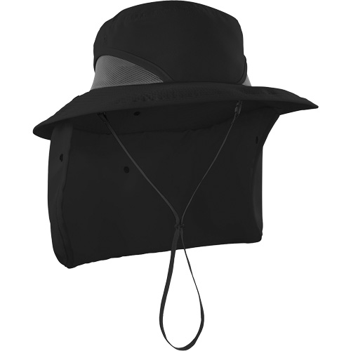 Chapeau de garde forestier 8934 Chill-Its avec prot&egrave;ge-nuque, grand/ T-grand, Noir Nuna Depot Inc.