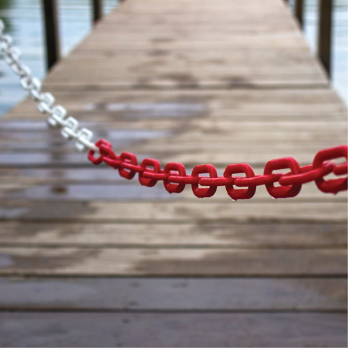 Chaîne de barri&egrave;re en plastique &agrave; deux couleurs, Vert/Blanc Nuna Depot Inc.