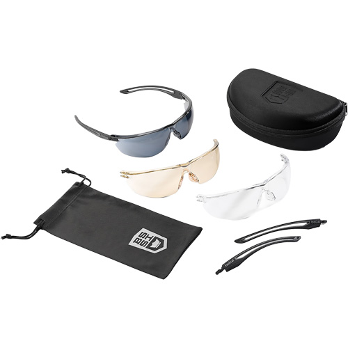 Gunfire 2.0 Ballistic Protection Safety Glasses Kit, Clear/Copper/Smoke Lens, Anti-Fog/Anti-Scratch, ANSI Z87+ Nuna Depot Inc.