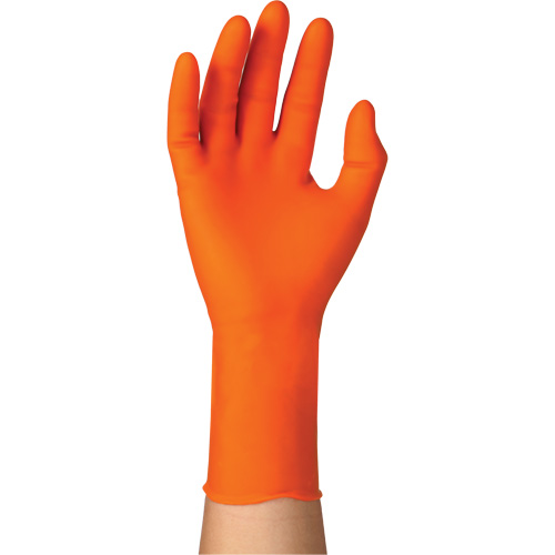 Gants jetables TOUCHNTUFF 93-800, 6,5/7, Latex/N&eacute;opr&egrave;ne/Nitrile, 23,6-mils, Sans poudre, Orange Nuna Depot Inc.