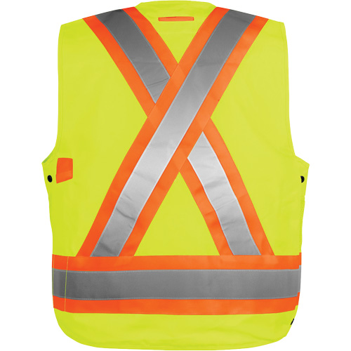 Veste haute visibilit&eacute; pour arpenteur, Orange haute visibilit&eacute;, Moyen, Polyester Nuna Depot Inc.