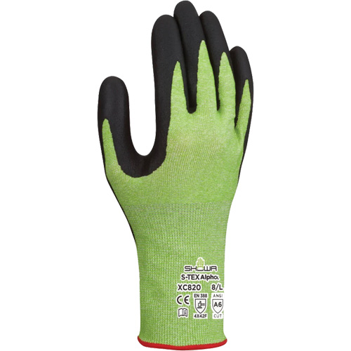 Gants r&eacute;sistants &agrave; la coupe S-TEX Alpha XC820, Taille 2T-Grand/10, Calibre 18, Rev&ecirc;tement Nitrile micromousse, Enveloppe en Tungst&egrave;ne, ASTM ANSI niveau A6/EN 388 niveau F Nuna Depot Inc.