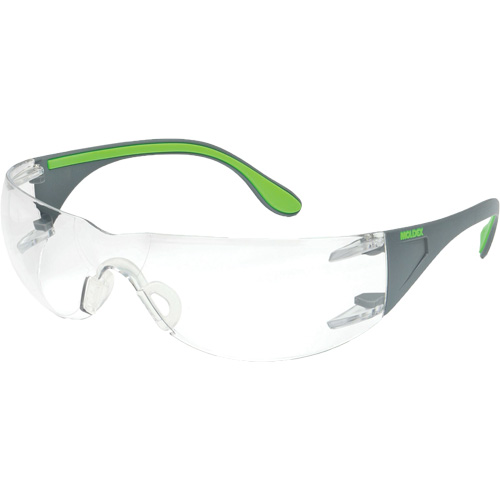 Adapt Lite Grey/Green Safety Glasses, Clear Lens, Anti-Fog/Anti-Scratch, ANSI Z87+/Meets/Exceeds CSA Z94.3 Nuna Depot Inc.