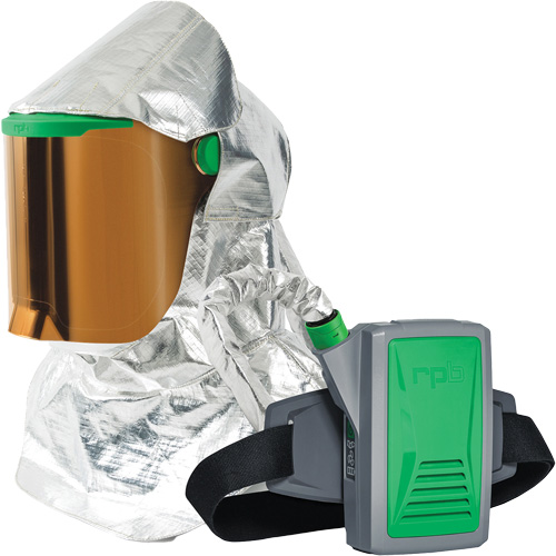 Respirateur &agrave; chaleur radiante Z-Link avec souffleur & montage &agrave; la ceinture, Respirateur &agrave; masque/Capuchon & visi&egrave;re, Pile Lithium-ion Nuna Depot Inc.
