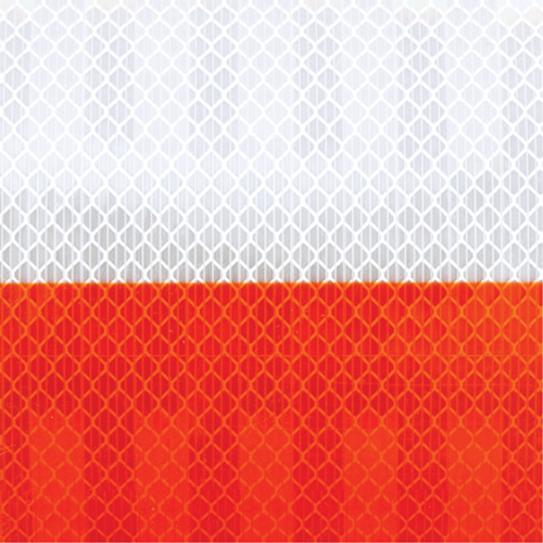 Pellicule souple pour chantiers routiers &agrave; haute intensit&eacute; 382VHIP, 5" la x 150' lo, Orange et blanc Nuna Depot Inc.