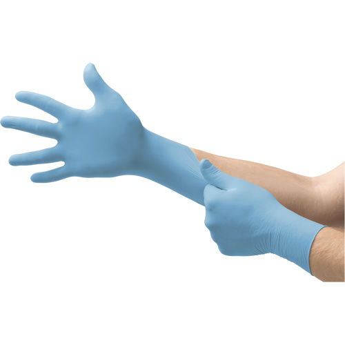 Gants jetables Vesatility 92-134 MICROFLEX, 6,5/7/Petit, Nitrile, 2,76-mil/3,94-mil, Sans poudre, Bleu, Classe 2 Nuna Depot Inc.