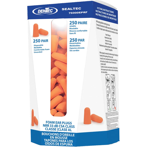 SEALTEC33 Disposable Foam Earplugs Refill, Bulk - Canister Nuna Depot Inc.