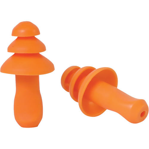 Bouchons d'oreilles r&eacute;utilisable &agrave; triple bride en TPR orange SEALTEC TipGrip, Sans cordon, Vrac - Boîte, 26 dB dB NRR, Taille unique Nuna Depot Inc.