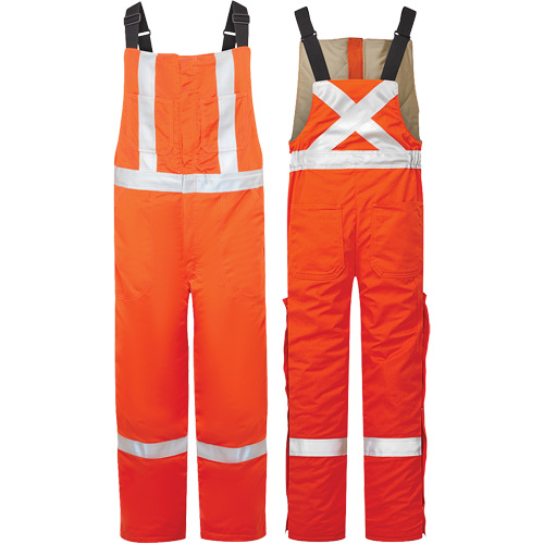 Avenger 9 oz High-Visibility Insulated Bib Pants, Style 525, Men's, Medium (Tall), Orange Nuna Depot Inc.