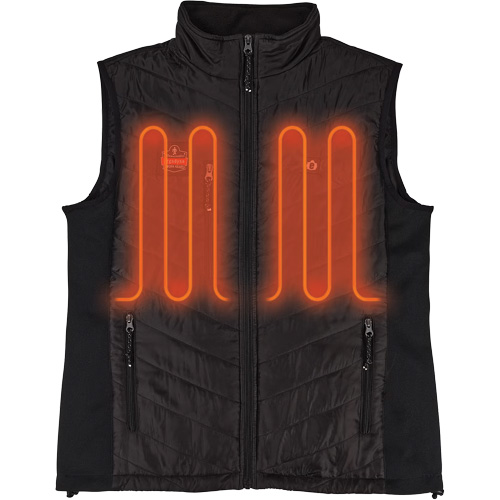 N-Ferno&reg; Rechargeable Heated Vest with Battery Power Bank, Men's/Unisex/Women's, Small, Black Nuna Depot Inc.