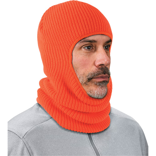 N-Ferno&reg; 2-Layer Rib Knit Freezer Balaclava Face Mask, Acrylic, Orange Nuna Depot Inc.