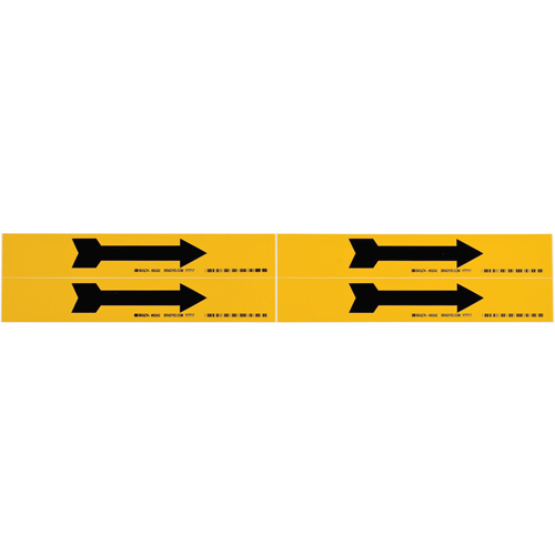 Marqueur de tuyau  Arrow, Autocollant, 1-1/8" h x 7" la, Noir sur jaune Nuna Depot Inc.