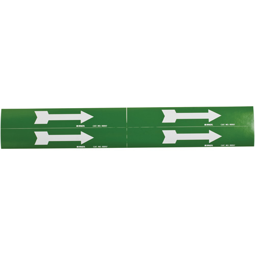 Marqueurs de tuyau avec fl&egrave;ches, Autocollant, 1-1/8" h x 7" la, Blanc/vert Nuna Depot Inc.